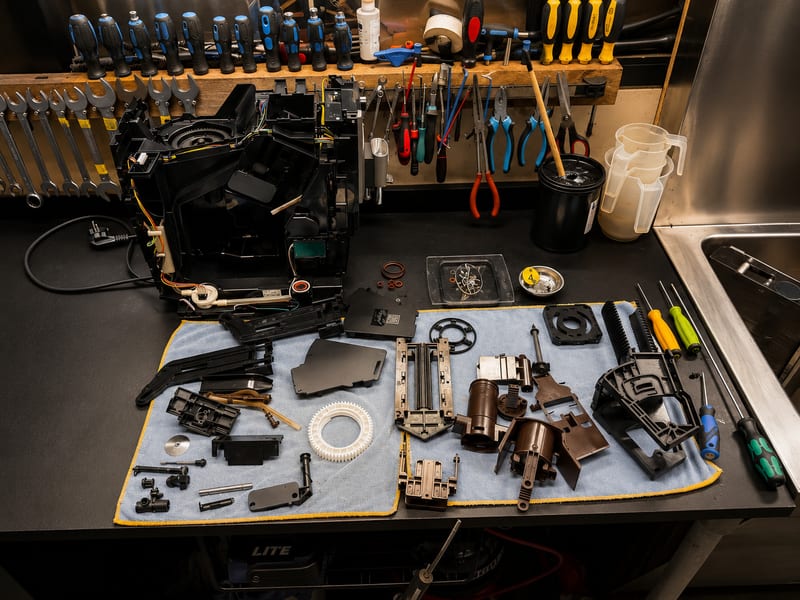 VBM reparatie in de werkplaats van Espressofix in Haarlem